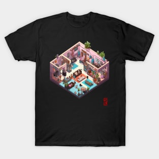 Isometric cat store T-Shirt